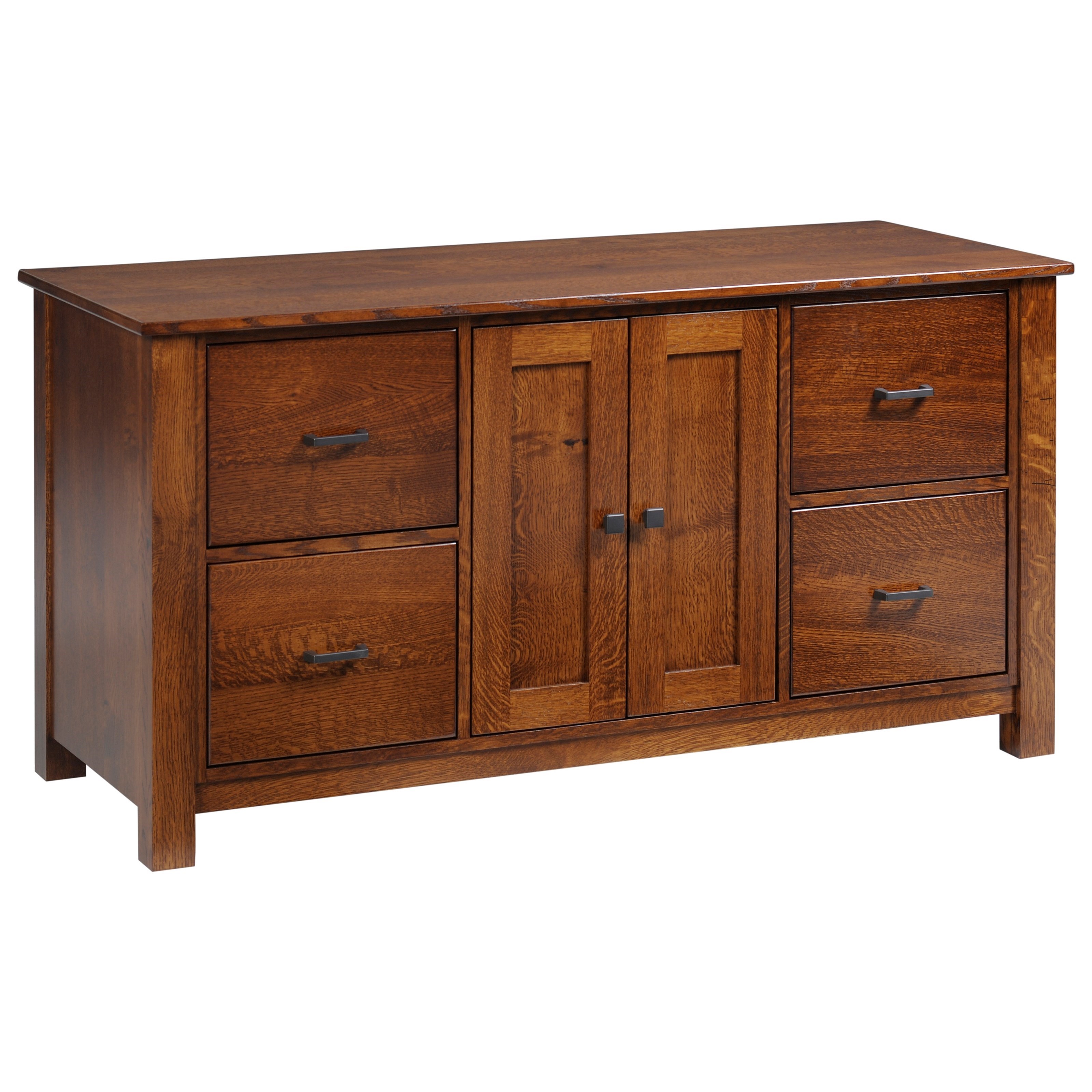 Credenza file cabinet with shop drawers
